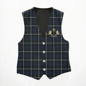 Scottish Vest Douglas Blue Tartan