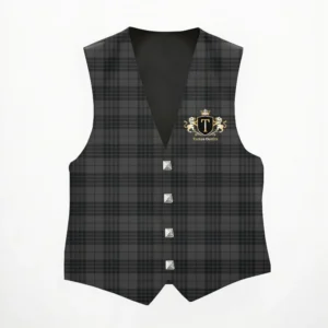 Scottish Casual Vest Grey Watch Tartan