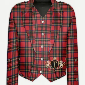 Scottish Men's Prince Charlie Tartan Jacket Premium Quality