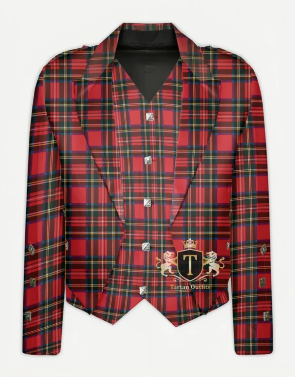Scottish Men's Prince Charlie Tartan Jacket Premium Quality