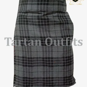 Premium Quality Men's 8 Yard Kilt in Grey Watch Tartan