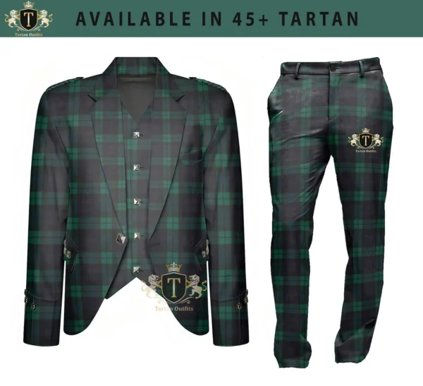 Tartan Outfits for Ladies Scottish Argyle Jacket & Pant Set