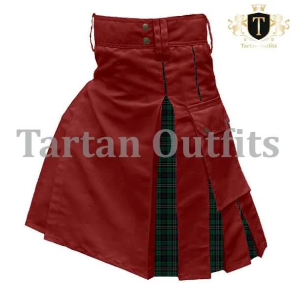 Maroon hybrid kilt