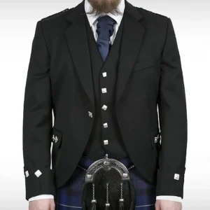 Scottish Argyle Jacket with Five Button Vest