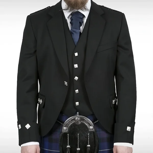 Scottish Argyle Jacket with Five Button Vest