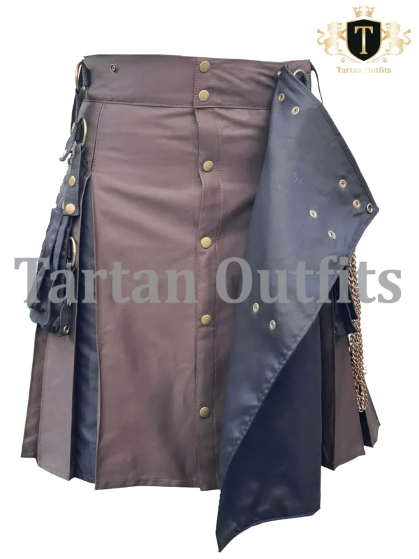 BLACK & BROWN UTILITY KILT