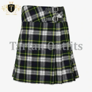 Women Kilt in Plain Black Tartan